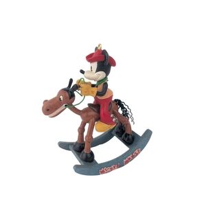 Hallmark Christmas Two Gun Mickey Mouse Cowboy Ornament - Red, Brown, and Black